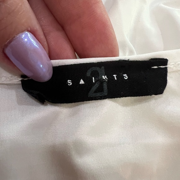 21 Saints Twisted Front Ivory Long Sleeve Top - Picture 8 of 11